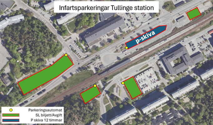 Flygfoto över centrala Tullinge